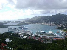 busy bay in St. Thomas, U.S. Virgin Islands