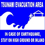 AK Tsunami Evacuation Area sign