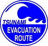 AK Tsunami Evacuation Route sign