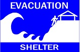 AK Tsunami Evacuation Shelter sign