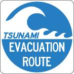 CA Tsunami Evacuation Route sign
