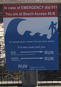 FL Tsunami beach sign