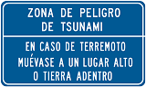 WA Zona de Peligro de Tsunami sign
